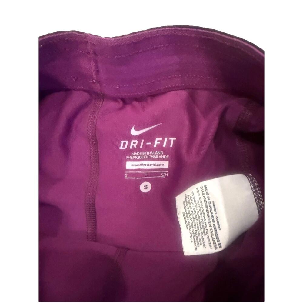 Nike Dri Fit Double-Up Shorts Womens Small Black/Grape Polyester Drawstring - Picture 4 of 6